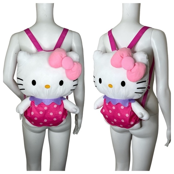 Hello Kitty By Sanrio Soft Plush Doll With Dress Dot Large  Backpack